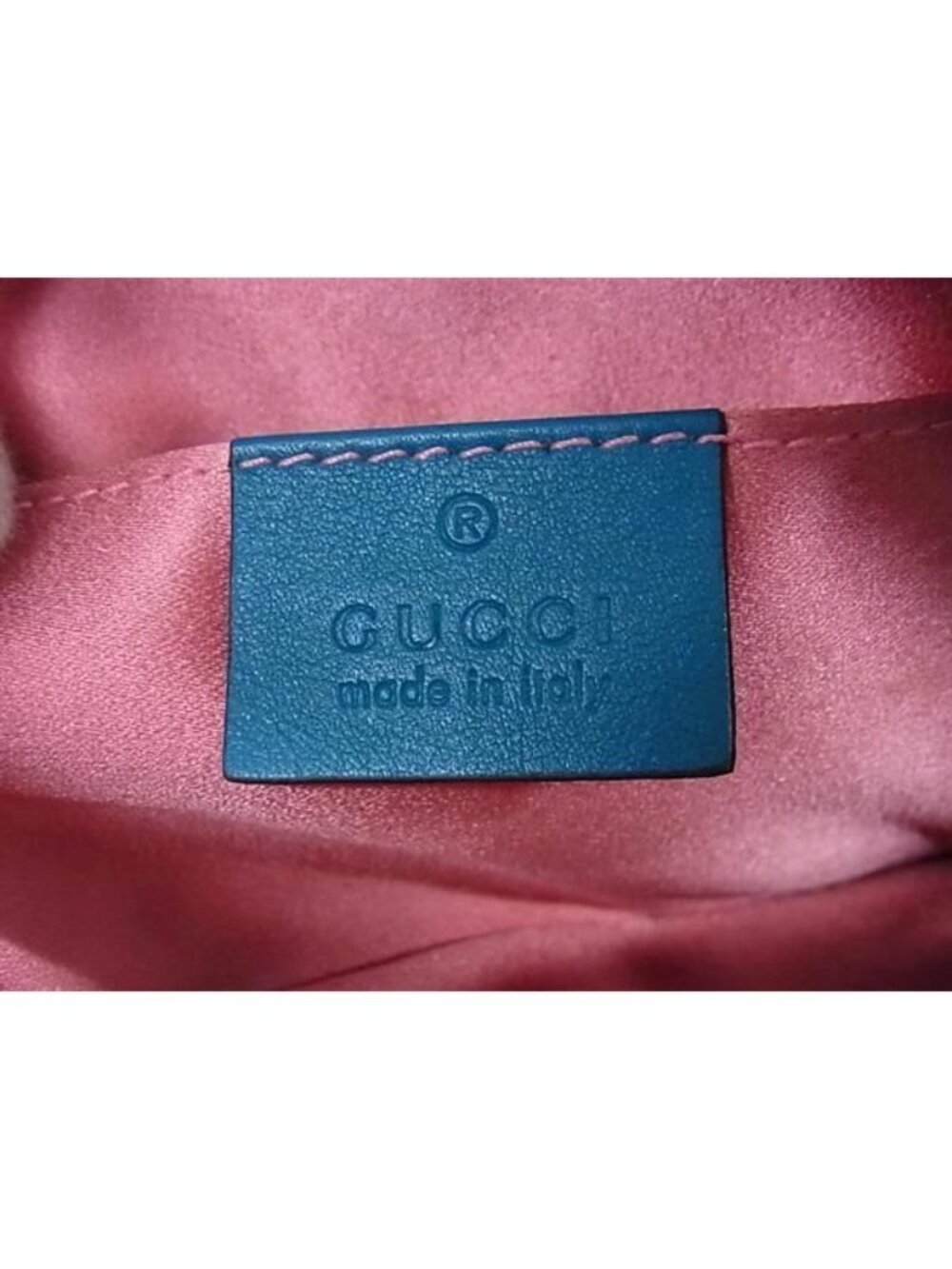 Gucci Waist Bag GG Marmont Blue Velvet Gold - Picture 9 of 9